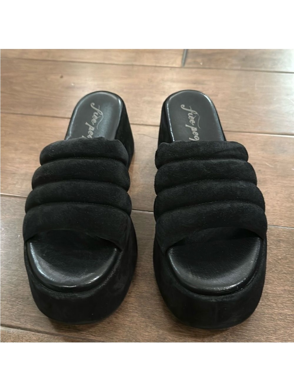 NWOB FREE PEOPLE Almost Paradise Platform Sandals Black SZ: 7 - Picture 3 of 6